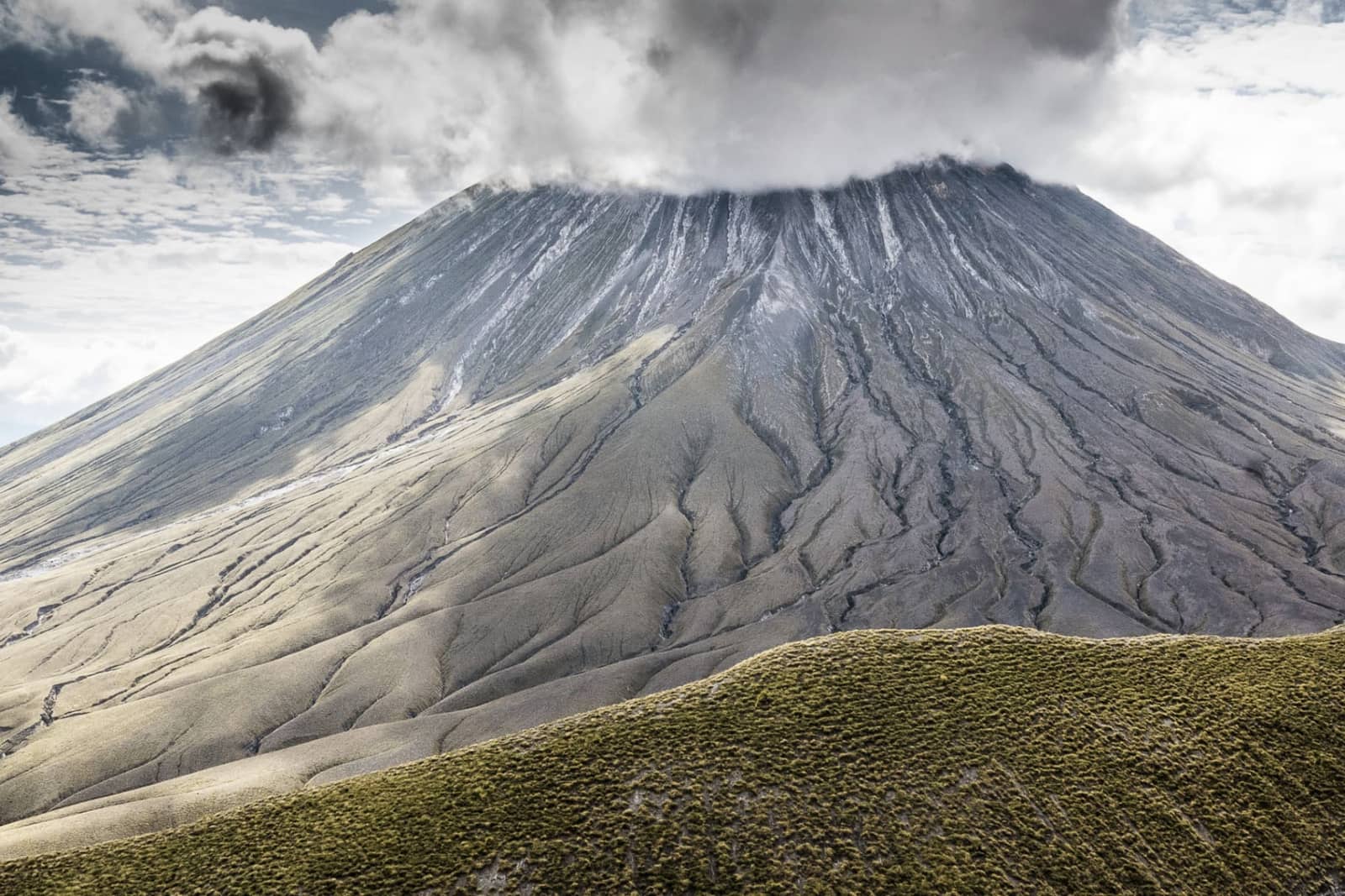 Ol Doinyo Lengai rising above Lake Natron in the Rift Valley